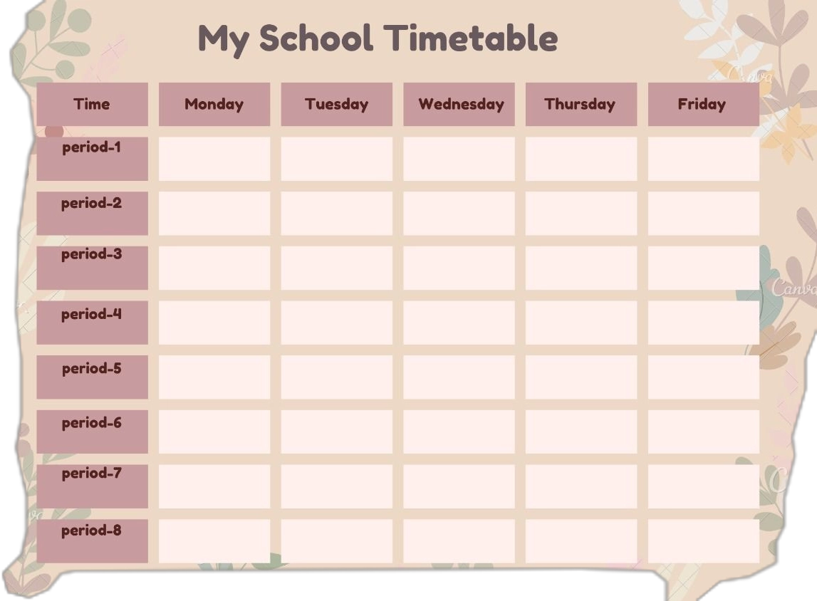 Online School Daily Schedule